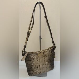 BRAHMIN Croc Embossed Leather‎ Crossbody Bag